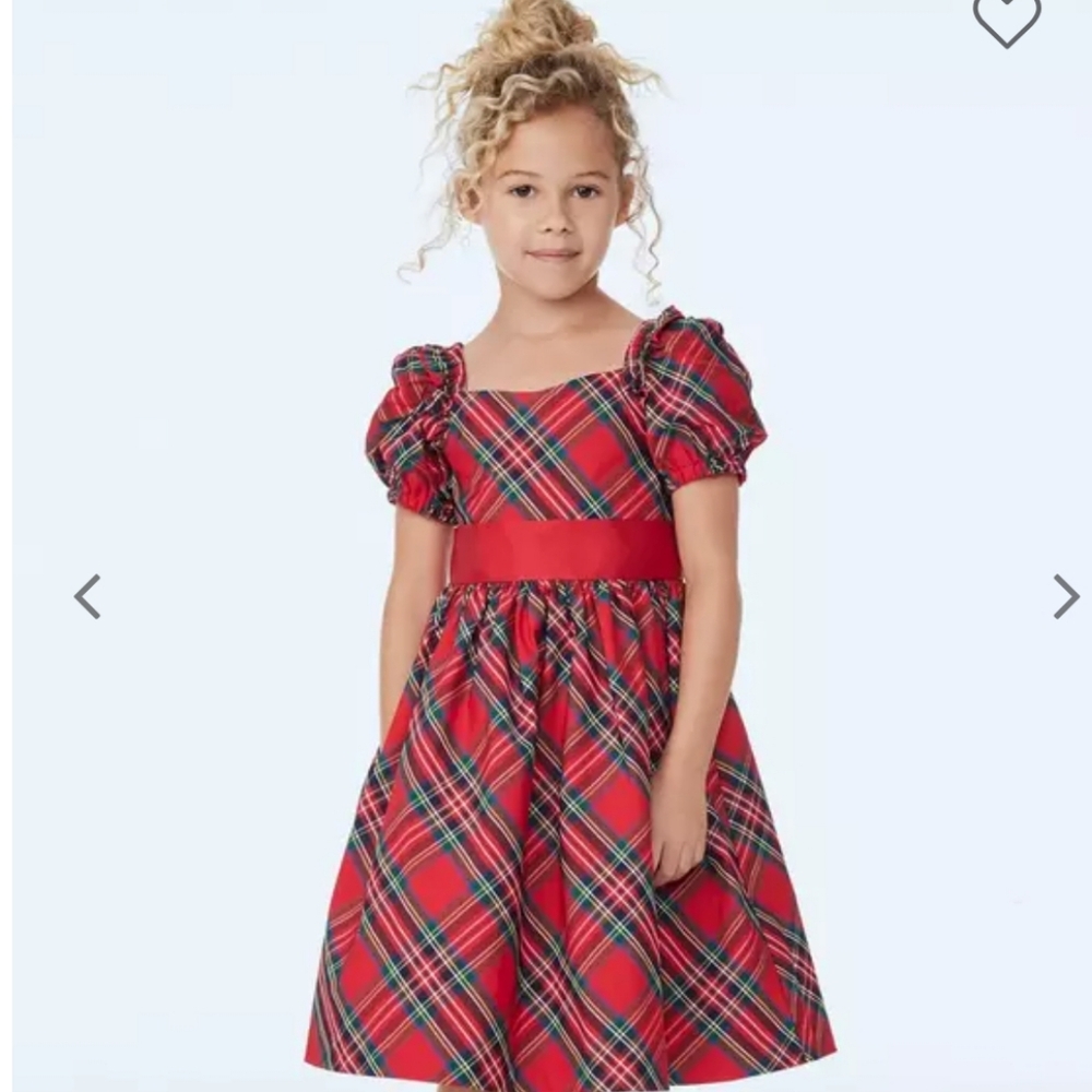 Charming Tartan Dress with Ribbon Bow